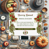 かわいい秋の葉の秋のベリースウィートブライダルシャワー エンクロージャーカード