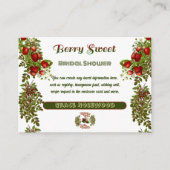 かわいい秋の葉の秋のベリースウィートブライダルシャワー エンクロージャーカード (正面)