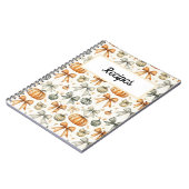 かわいい秋の蝶結びのパターン ノートブック (左側)