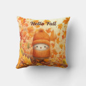 かわいい秋の鳥秋 クッション (裏面)