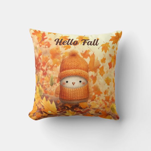 かわいい秋の鳥秋 クッション (正面)