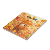 かわいい秋の鳥秋 タイル (側面)