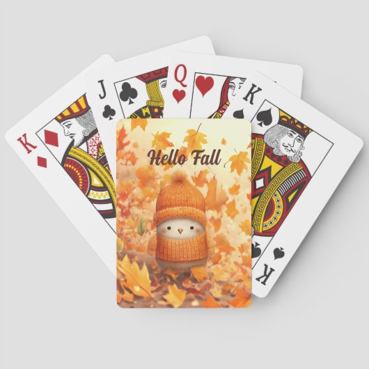 かわいい秋の鳥秋 トランプ (裏面)