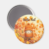 かわいい秋の鳥秋 マグネット (正面/裏面)