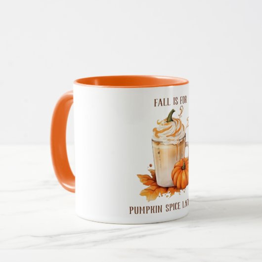 かわいい秋はカボチャのスパイスラテの季節 マグカップ (正面左)