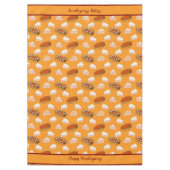 かわいい秋カボチャのパイズパターンハッピーサンクスギビング テーブルクロス (正面)