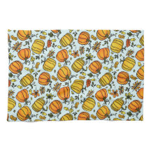 かわいい秋カボチャのボーダーハッピーサンクスギビング