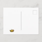かわいい秋カボチャのボーダーハッピーサンクスギビング 案内ポストカード (裏面)