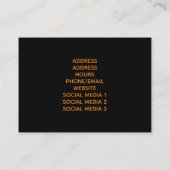 かわいい秋カボチャノベルティ 名刺 (裏面)