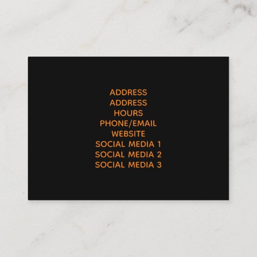 かわいい秋カボチャノベルティ 名刺 (裏面)