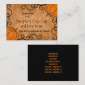 かわいい秋カボチャノベルティ 名刺 (正面/裏面)