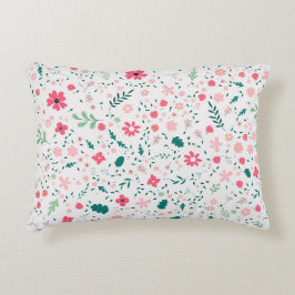 かわいい秋カラフルの花図解入りの、写真付きの柄 アクセントクッション