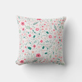 かわいい秋カラフルの花図解入りの、写真付きの柄 クッション (正面)