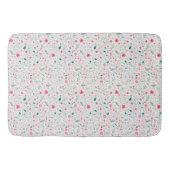 かわいい秋カラフルの花図解入りの、写真付きの柄 バスマット (正面)