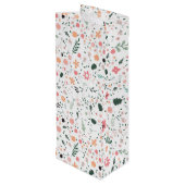 かわいい秋カラフルの花図解入りの、写真付きの柄 ワインギフトバッグ (裏面アングル)