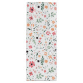 かわいい秋カラフルの花図解入りの、写真付きの柄 ワインギフトバッグ (正面)