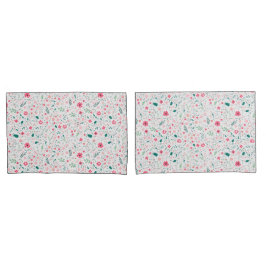 かわいい秋カラフルの花図解入りの、写真付きの柄 枕カバー