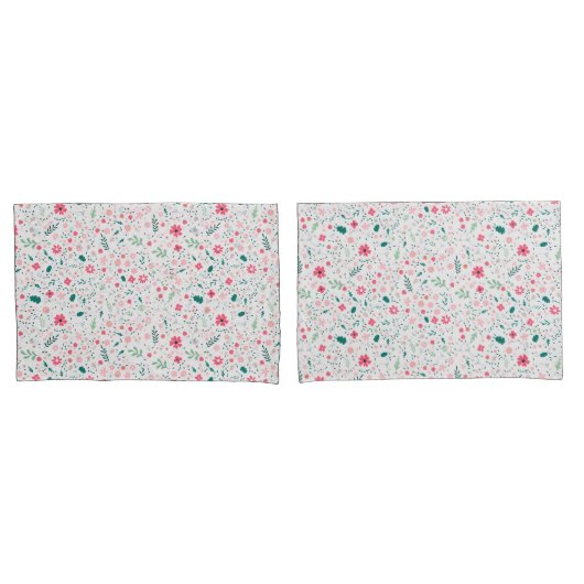 かわいい秋カラフルの花図解入りの、写真付きの柄 枕カバー (フロントセット)