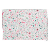 かわいい秋カラフルの花図解入りの、写真付きの柄 枕カバー (正面左)