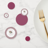 かわいい秋グリーン&プラムカボチャをテーマにした赤ちゃんシャワー コンフェッティ (グループ)