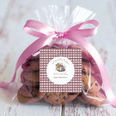 かわいい秋グリーン&プラムカボチャをテーマにした赤ちゃんシャワー スクエアシール