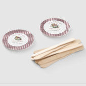 かわいい秋グリーン&プラムカボチャをテーマにした赤ちゃんシャワー ハンドファン (組立なし)