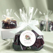 かわいい秋グリーン&プラムカボチャをテーマにした赤ちゃんシャワー ラウンドシール