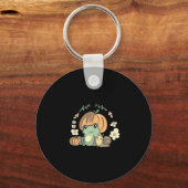 かわいい秋コテージコーレエステティックフロッグスカボリ キーホルダー (正面)