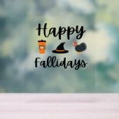かわいい秋シーズンハッピーファリデイズサンクスギビングホール アクリルサイン (ニュートラル)