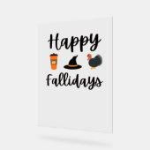 かわいい秋シーズンハッピーファリデイズサンクスギビングホール アクリルサイン (傾斜)