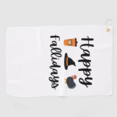 かわいい秋シーズンハッピーファリデイズサンクスギビングホール ゴルフタオル (横)