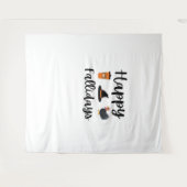 かわいい秋シーズンハッピーファリデイズサンクスギビングホール タペストリー (正面(横))