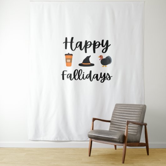 かわいい秋シーズンハッピーファリデイズサンクスギビングホール タペストリー (インサイチュ)