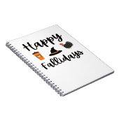 かわいい秋シーズンハッピーファリデイズサンクスギビングホール ノートブック (右側)