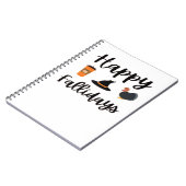 かわいい秋シーズンハッピーファリデイズサンクスギビングホール ノートブック (左側)