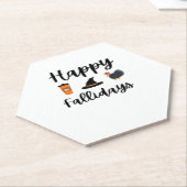 かわいい秋シーズンハッピーファリデイズサンクスギビングホール ペーパーコースター (アングル)