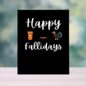 かわいい秋シーズンファン幸せな偽りの日感謝祭 アクリルサイン (ニュートラル)