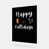 かわいい秋シーズンファン幸せな偽りの日感謝祭 アクリルサイン (傾斜)