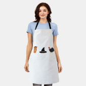 かわいい秋シーズンファン幸せな偽りの日感謝祭 エプロン (着用した状態)