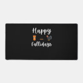 かわいい秋シーズンファン幸せな偽りの日感謝祭 デスクマット (正面)