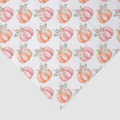 かわいい秋ソフトピンクとオレンジのフローラカボチャ 薄葉紙 (詳細)