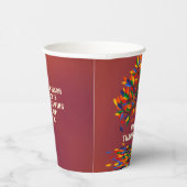 かわいい秋ツリーパーソナライズされた感謝祭メートップ 紙コップ (右)