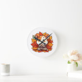 かわいい秋ハムスターヨガ ラウンド壁時計 (ホーム)