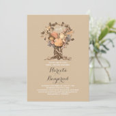 かわいい秋ハーベストツリーブライダルシャワーの招待 招待状 (スタンド正面)