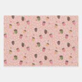 かわいい秋ピンクオータムアコーン ラッピングペーパーシート (正面)