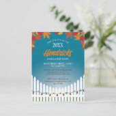 かわいい秋ファミリー懇親会ピケ飾ットフェンス ポストカード (スタンド正面)