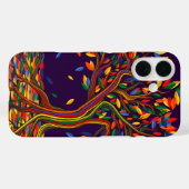 かわいい秋レインボーツリーパープルオータムンサンクスギビング Case-Mate iPhoneケース (裏面 (横))