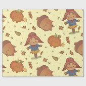 かわいい秋包装紙 ラッピングペーパー (フラット)