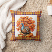 かわいい秋四季の七面鳥 クッション (ブランケット)