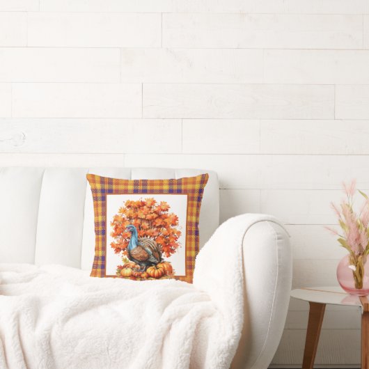 かわいい秋四季の七面鳥 クッション (ソファ)